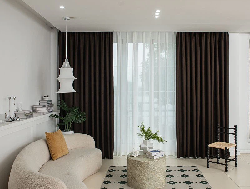 Обикновен ленен плат за пердета