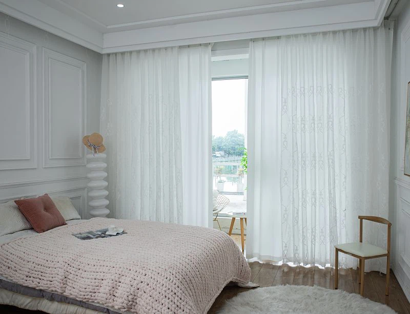 Слънчево устойчив анти-Snag европейски дантелен бродиран екран на прозореца